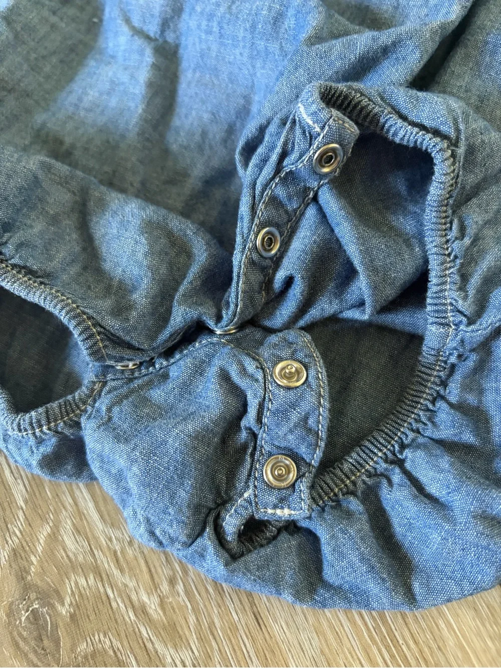 Ralph Lauren Cotton Chambray Baby Bubble Romper